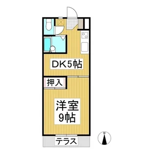 ルミネK 北棟【106号室】の間取り