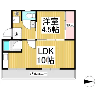 コーポ吉田【301号室】の間取り