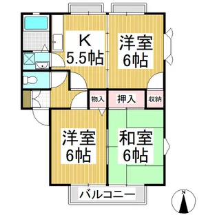 パナタウン・21【A202号室】の間取り