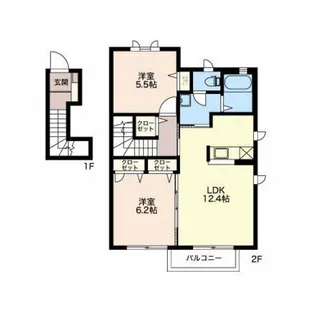 ポラリス A棟【202号室】の間取り