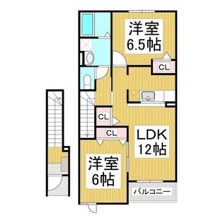 アプリコット【2階】の間取り