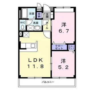 トーラスHARA【2階】の間取り