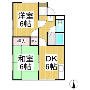 ハイツエトランゼみこと川 A棟【103号室】の間取り