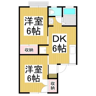 開沖ライブタウン A棟【105号室】の間取り