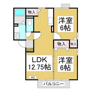 グリーンコート・ウエスト【2階】の間取り