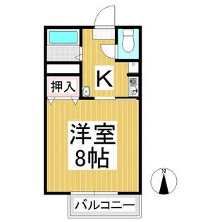第六松本コーポ【203号室】の間取り