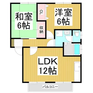 ニューハピネス宮沖 B棟【101号室】の間取り