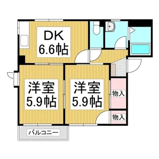 セントレージ三本柳 S棟【1階】の間取り
