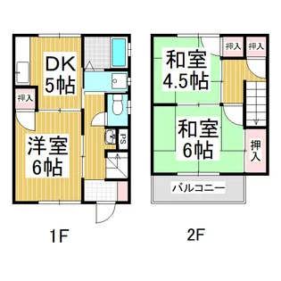 長野県千曲市上徳間【テラスハウス】の間取り