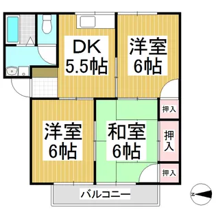 メゾンオカムラ【203号室】の間取り