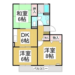 石楠花ハイツ【302号室】の間取り