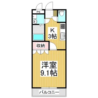 サニーレイク【102号室】の間取り
