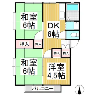 シティーコーポエム【201号室】の間取り