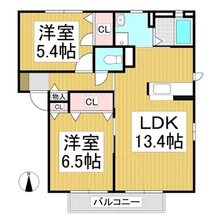 セピアコート N棟【202号室】の間取り
