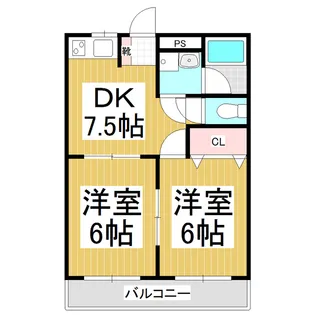 マイティプラザⅢ【2階】の間取り