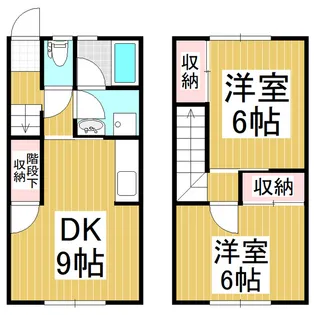 長野県飯田市上郷黒田【テラスハウス】の間取り