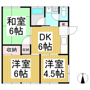 村澤アパート【B号室】の間取り