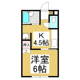 アンピエセマツシタA【2-B号室】の間取り