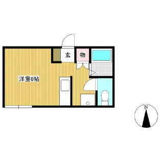 コーポ美くに【1-B号室】の間取り