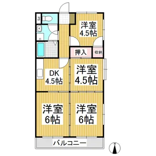 松川コーポ【405号室】の間取り
