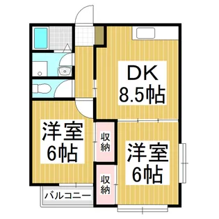 熊谷コーポ【202号室】の間取り