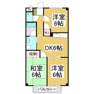 Surplus Threeハイツ緑ヶ丘【101号室】の間取り