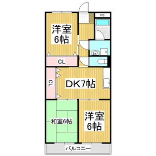 Limpia明金【203号室】の間取り