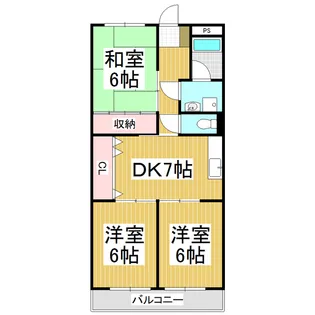 Limpia明金【101号室】の間取り