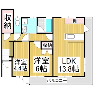 ナトゥーア明Ⅱ【202号室】の間取り
