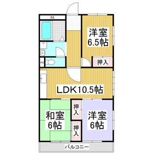 井上ハイツ【402号室】の間取り