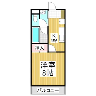 レジデンス市田【105号室】の間取り