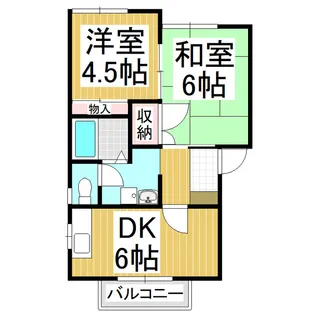 フレグランス金沢 A【201号室】の間取り