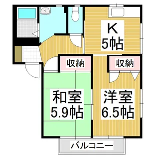 セゾンドミール【202号室】の間取り
