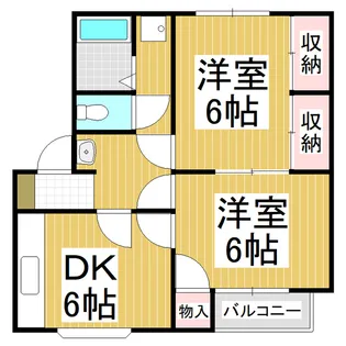 リブステージ切石【204号室】の間取り