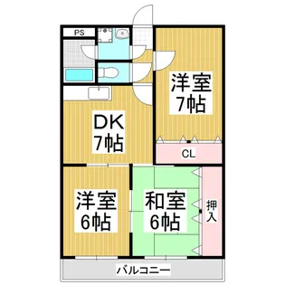 ファミール三国【201号室】の間取り