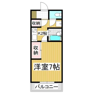 リポージシンエツA【202号室】の間取り