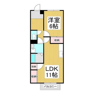 サンハイツ片桐【203号室】の間取り