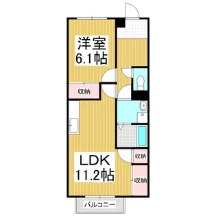 サンハイツ片桐【1階】の間取り