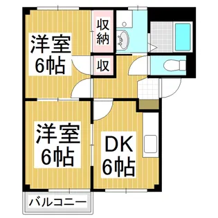 エグズィベランス【203号室】の間取り