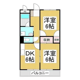 サープラスベルメゾン宮ノ上【201号室】の間取り