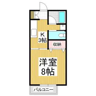 グランヴェール伊藤【203号室】の間取り