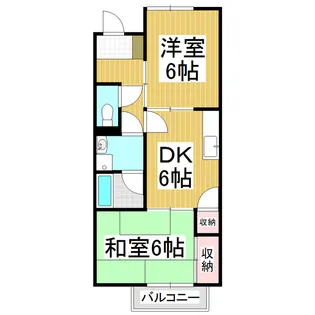 リバティ ハイツA【101号室】の間取り