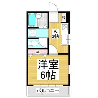 いつぼハイツ【205号室】の間取り