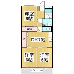 リンピア伊那【201号室】の間取り