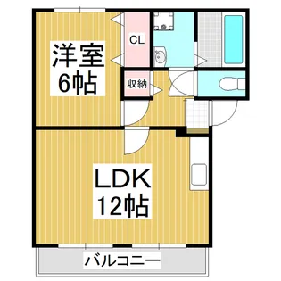 PALACE BLUE SKY C【101号室】の間取り