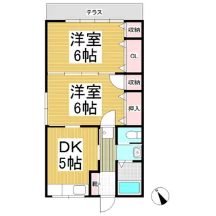 ダイナコーポ高羽【101号室】の間取り