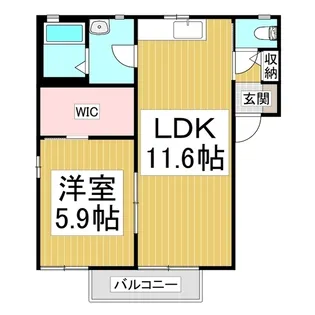 サンシャインヒルズ B【101号室】の間取り