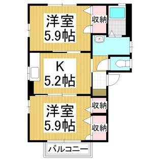 グランドール吉澤 C【101号室】の間取り
