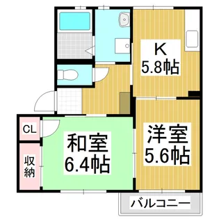 メゾン ド シュヴァリエ E【101号室】の間取り