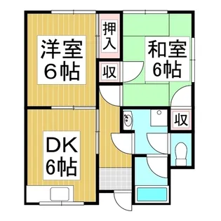 松本エステート【2-3号室】の間取り